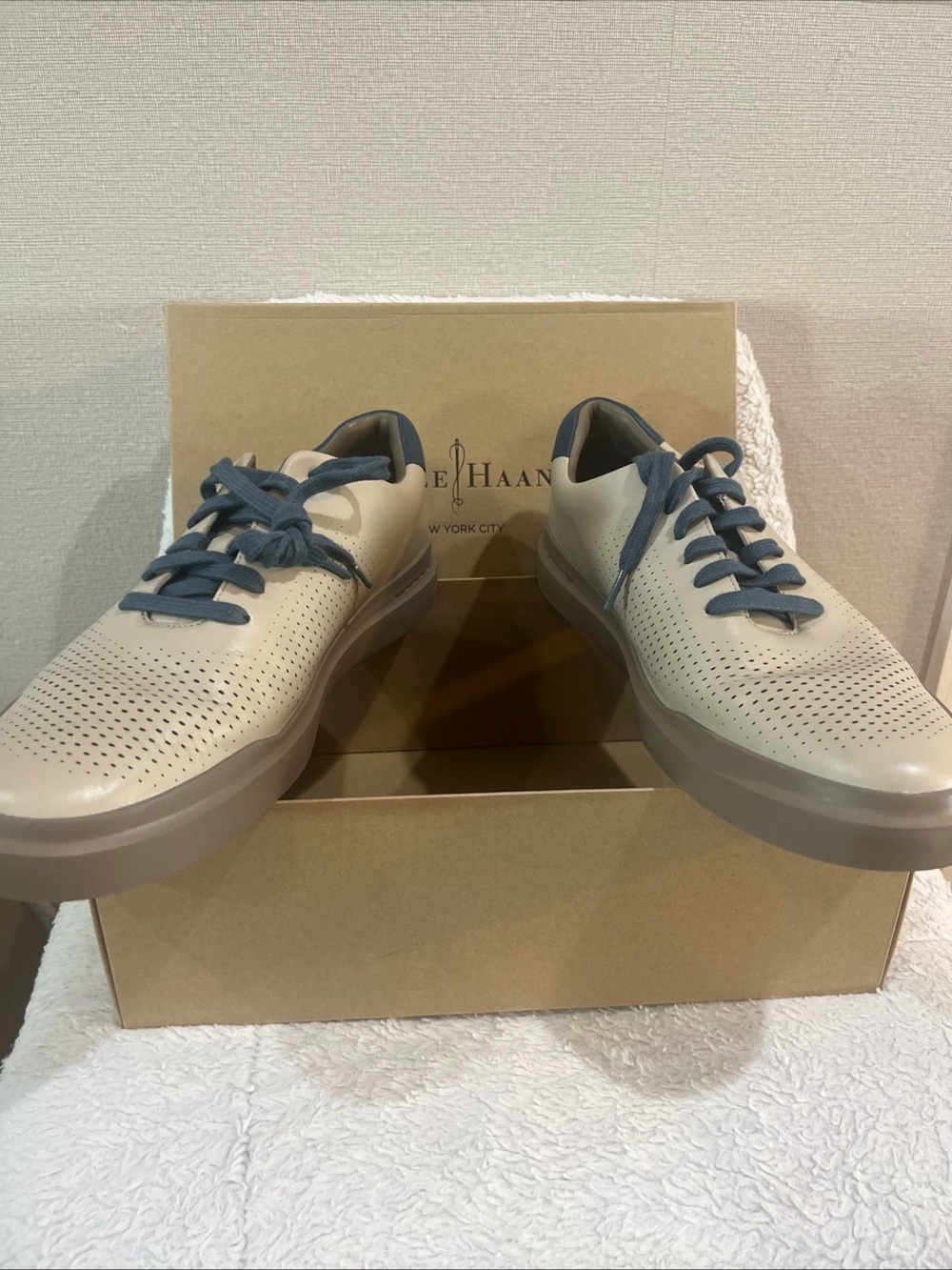Men's SNEAKERS Cole Haan GrandPro Rally Laser Cut - OXFORD TAN Brown Size 13M